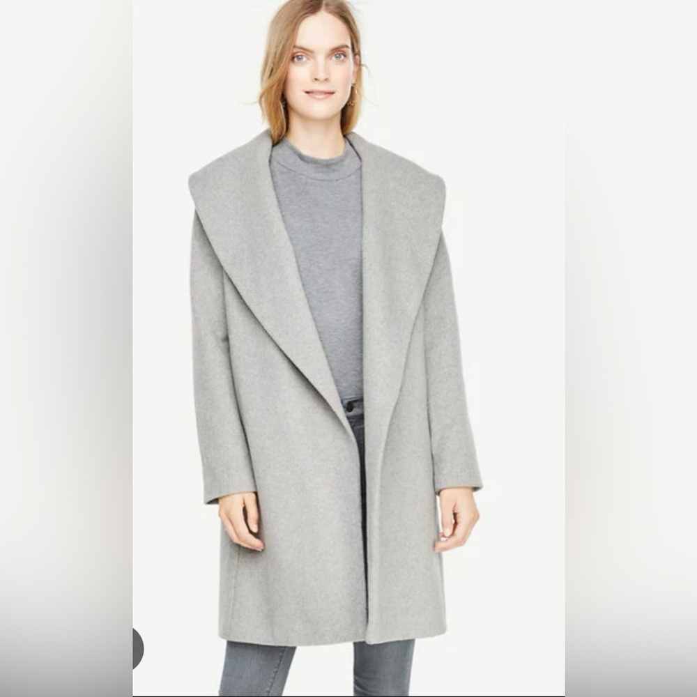 Ann Taylor Shawl Collar Belted Coat - Picture 2 of 4
